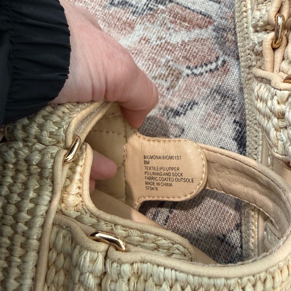 Steve Madden Bigmona Raffia Platform Sandal - Picture 10 of 12